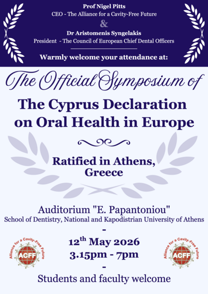 Alliance for a Cavity – Free Future με θέμα: "European Oral Health Declaration: The Cyprus Declaration on Oral Health in Europe".